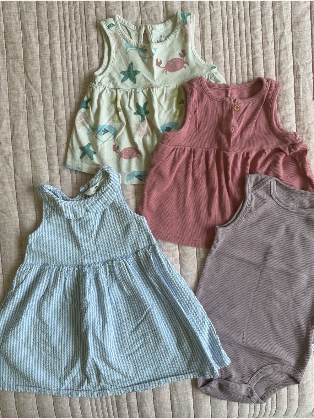 Little Planet Organic GirlsTank Top and & Bodysuit, H&M Dress - Size:2T